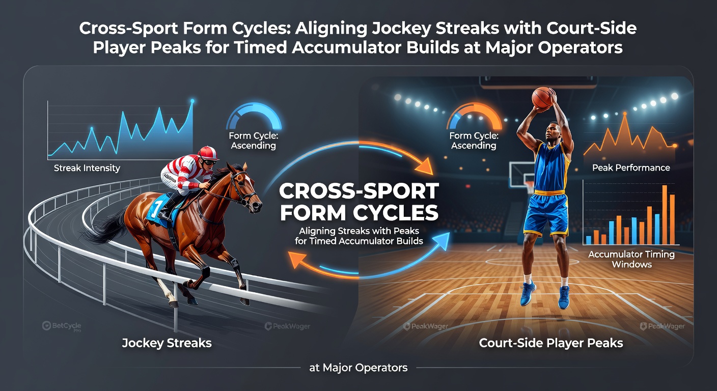 Cross-sport form cycles showing jockey streaks aligned with tennis player performance peaks for accumulator timing