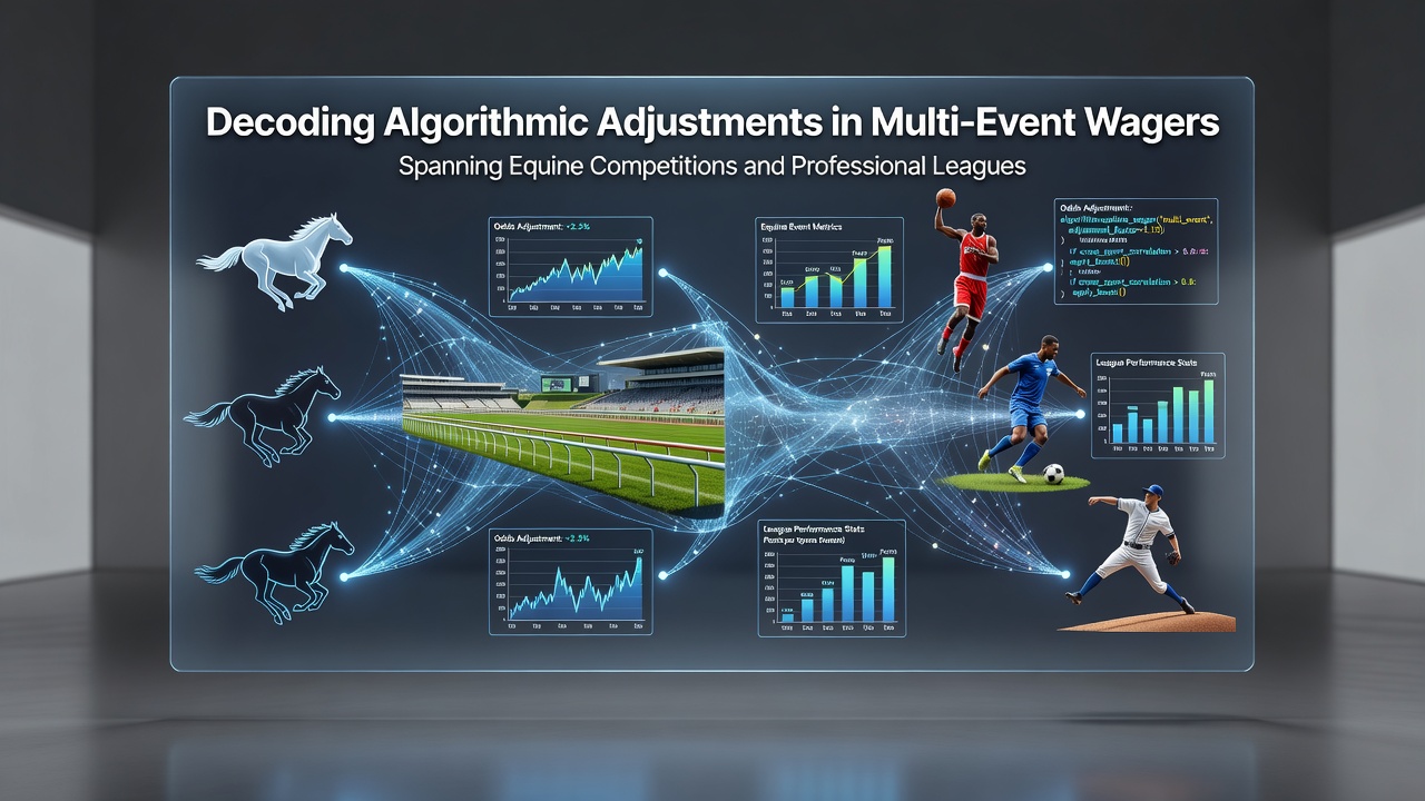 Algorithmic systems processing live data streams from horse races alongside basketball and tennis fixtures