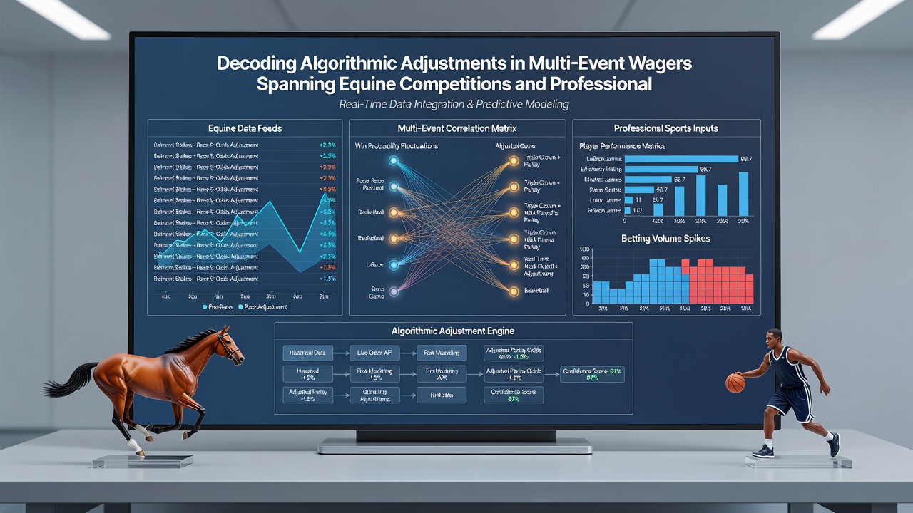 Data visualization of odds recalibration patterns across horse racing and professional league events