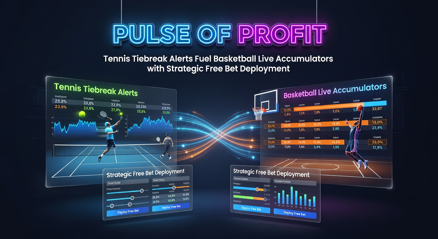 Dynamic chart showing tennis tiebreak odds shifting alongside basketball accumulator lines during live play