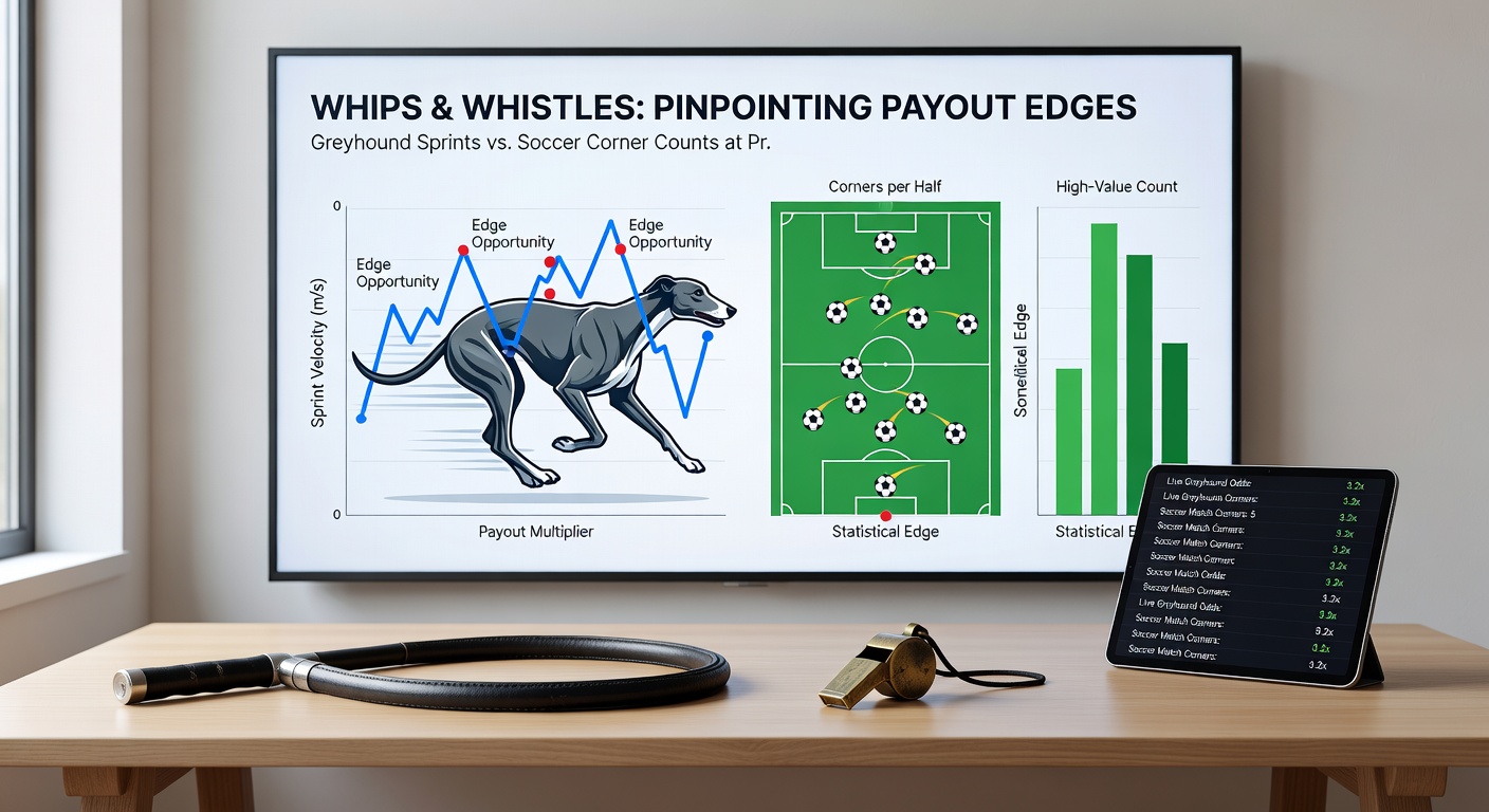 Soccer players crowding the corner flag during an intense match, corners flying in as bettors track counts for live edges